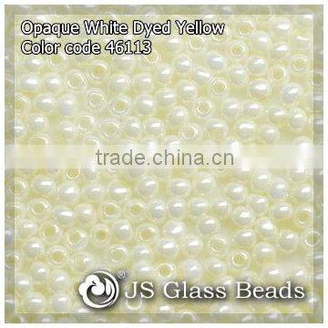 High Quality Fashion JS Glass Seed Beads - 46113# Light Yellow Pearl Rocailles Beads For Garment & Jewelry