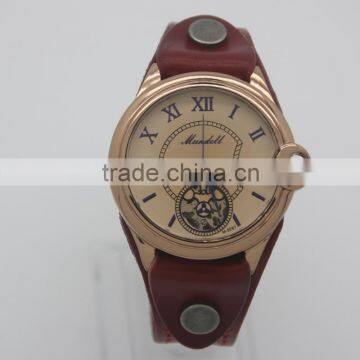 2016 low price high quality vintage genuine leather watch for men wristwatches