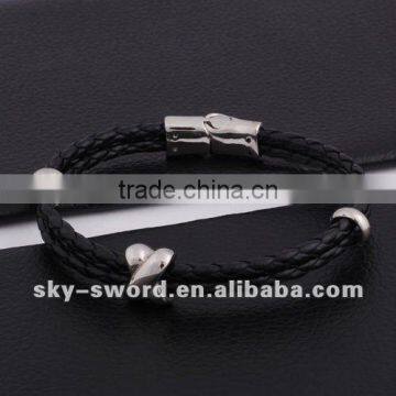 Fashion leather anchor bracelet hot sale GB10237