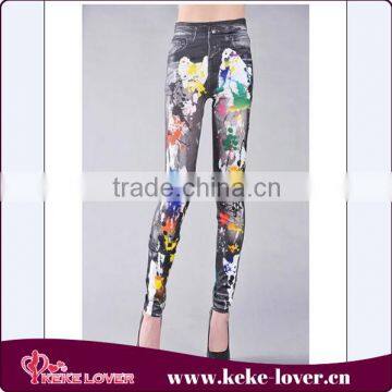 2016 latest hot sexy women fashion pants new design aminal print jeans pants wholesale good quality elegant women leggings