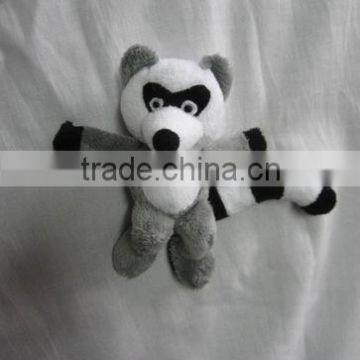 Plush toy raccoon magnet, plush cute raccon magnet toy