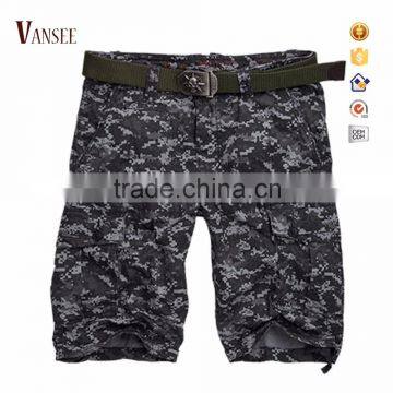 men's blue navy digital camo 6 pockets cargo shorts army camouflage