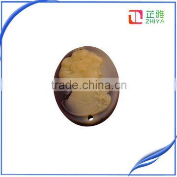 Flat Back Customized Made Colorful Resin Cameo photo-3