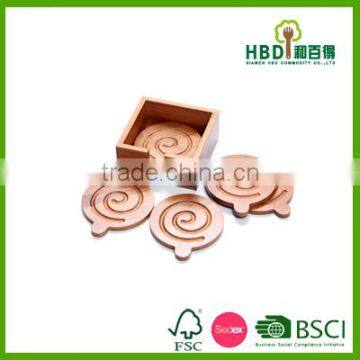 2016 Best Selling Premium Bamboo Mug Coaster Wholesale photo-2