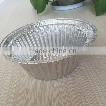 Recyclable Aluminum Foil Lunch Box With Foil Lids, Round Salad Container Takeaway photo-3