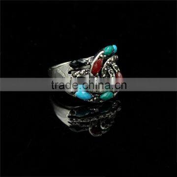 2016 New Design Plating Silver With Resin Diamond Ring photo-2