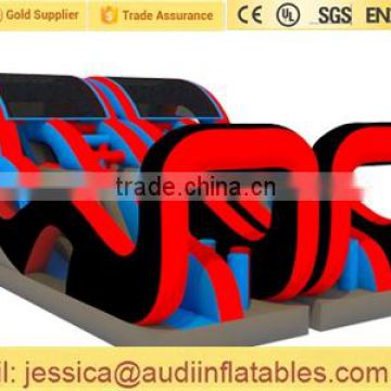 inflatable Dual Zip Thru Obstacle Course for sale