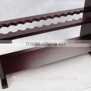 Classic stylish High quality 24 holes wooden cue rack standing style/ Factory promotion