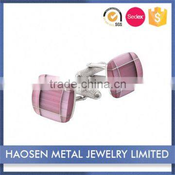 Good Design Mens Jewelry Pink and Coffee Stone Hot Sell Cufflinks