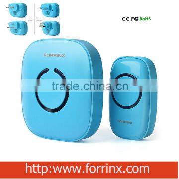 Forrinx direct supply wireless doorbell 220VDC plug-in power bird sound doorbell water proof CE