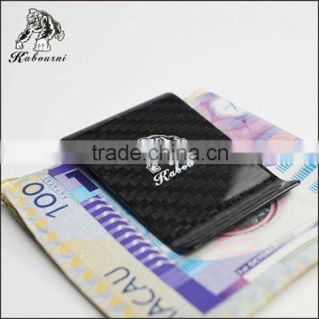 2015 promotional custom carbon fibre money clip 100% carbon material