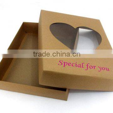 folding brown window kraft paper box