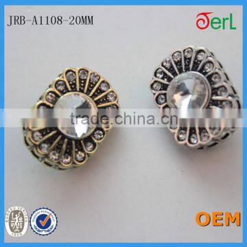 Wholesale High Quality Gold Shinning Alloy Rhinestone Button for Garment in Bulk photo-2
