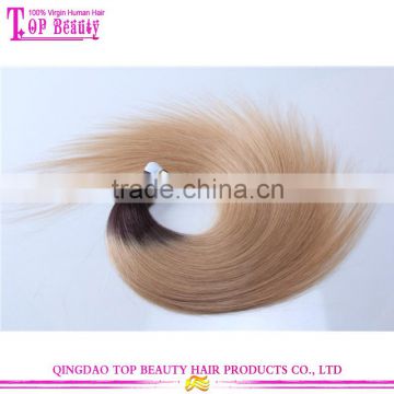 2016 Factory Hot Selling Ombre Two Colors Remy Tape Remy Human Hair Extension