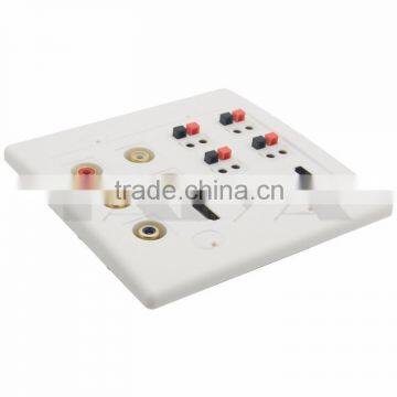 5 X RCA 3 X HDMI 4 X Speaker Female To Female Wall Plate Support Customization photo-3
