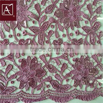 sequin chemical lace embroidery fabric