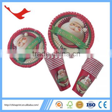 007 wholesale christmas decoration custom printed paper tableware