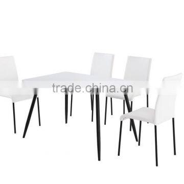popular MDF table with powder coated legs,dining table DT028