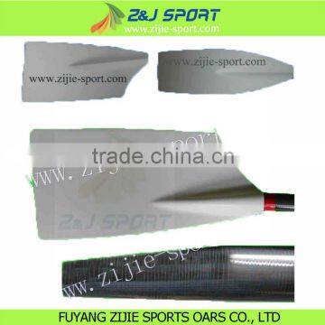 Fixed grip fiberglass blade sculling oars