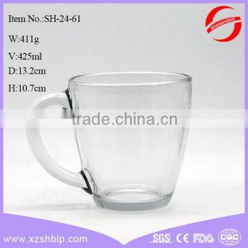 425ml Coffee Cup Also Drink Glass Bottle With Glass Bottle Custom Shape Handle