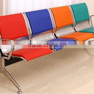 4 Seats Stainless Steel PU Cushion Waiting Seating Waiting Seat YA-82A