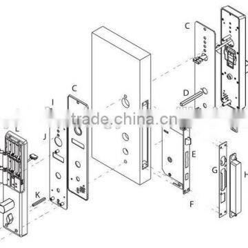 2016 New StZinc Alloy Metal Casing High Quality Electronic RFID Card Hotel Door Lock With Access Control photo-3