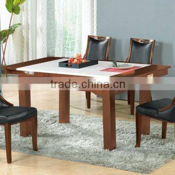 Solid Surface Dining Table / Black Dining Table Marble / Table Design in Restaurant photo-4