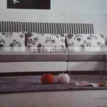 U shaped fabric colour combination sofa