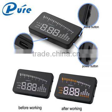 3 inch HUD Display OBD II GPS Head Up Display Projector With Overspeed Warning for all Type of Cars