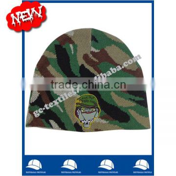 hot sale new product for 2014 Wholesale china manufacture OEM CUSTOM LOGO winter men camouflage beanie knitting hat and cap