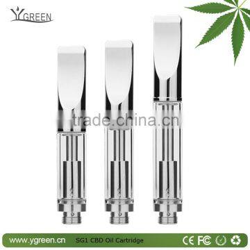 2017 new ecig cbd oil cartridge vape pen thick oil vaporizer pen 510 battery cbd glass atomizer from Ygreen