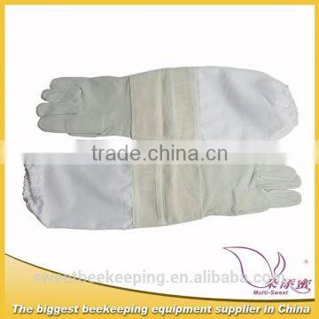 Light-Weight Ventilated Goatskin Gloves For beekeeping Protection