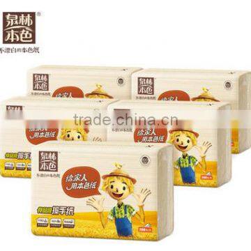 virgin wheat straw pulp wholesale embossed paper hand towel