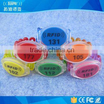 Professional fashion nfc green plastic swimming pool bracelets