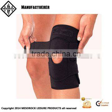 Adjustable Sports Leg Knee Support Brace Wrap Protector Pads Cap Patella Guard 2 Spring Bars, One Size, Black