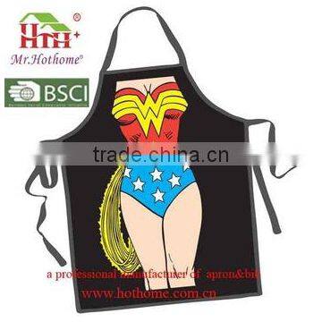 Factory direct sale funny colorful sublimation printing polyester naked sexy audlt cooking apron patterns