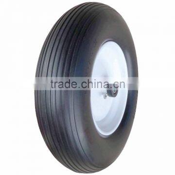 16inch 4.00-8 PU wheel with quality ball rim for wheelbarrows