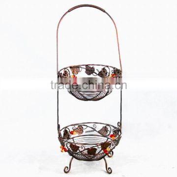 Hot selling metal Two-play Fruit Basket