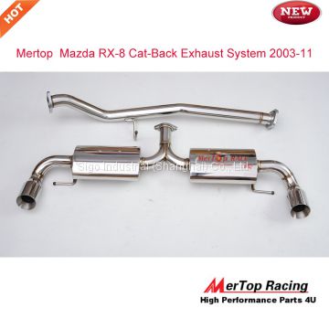 Mertop Race Cat Back Exhaust system for Mazda RX8 RX-8 2004-08 Catback with DACAT DOWNPIPE 190 & 210HP