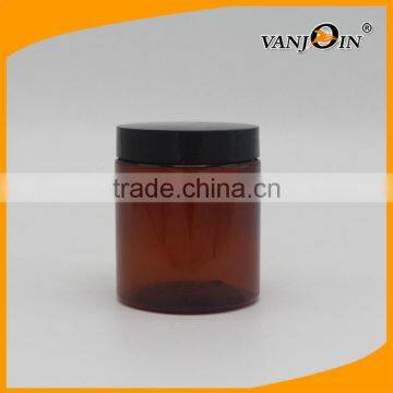 250ML Natural Face Beauty Cream Packaging PET Amber Plastic Cream Jar