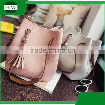 Promotion custom made lady fashion leather bag