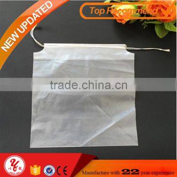 Clear plastic puff drawstring bag for cosmetic