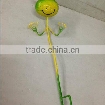 Frog Stake Frog Pick Metal Frog Stakes Garden Stakes Garden Picks Painted Frog Metal Stakes photo-3