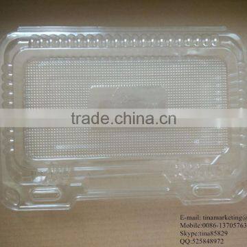High Quality BOPS Clamshell Hinged Plastic Food Container for Bakery, Salad, Cake, Sushi and Pastry photo-4