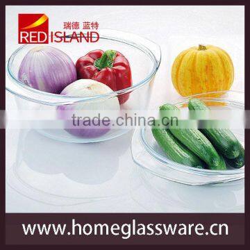 1L Transparent Tempered Glass Bowl Set for Microwave Oven photo-2