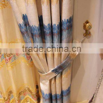 European Style Living Room Colourful Curtain/ Luxury Embroidery Curtains Fabric With Valance photo-4
