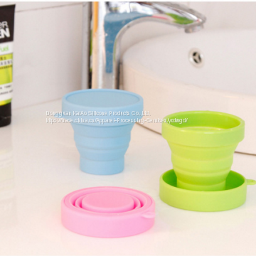 Camping Travel School Collapsible Silicone Cups photo-5