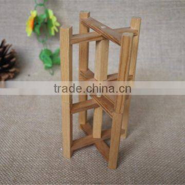 FSC handmade foldable mini wooden craft rack