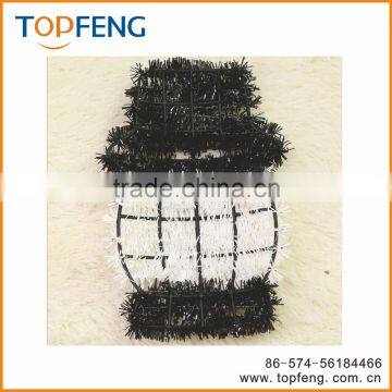 Christmas Tinsel Black and White Snowman/Christmas Tinsel Garland/ornament Christmas photo-2