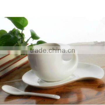 factory directly porcelain tea set coffee cup and saucer with spoon